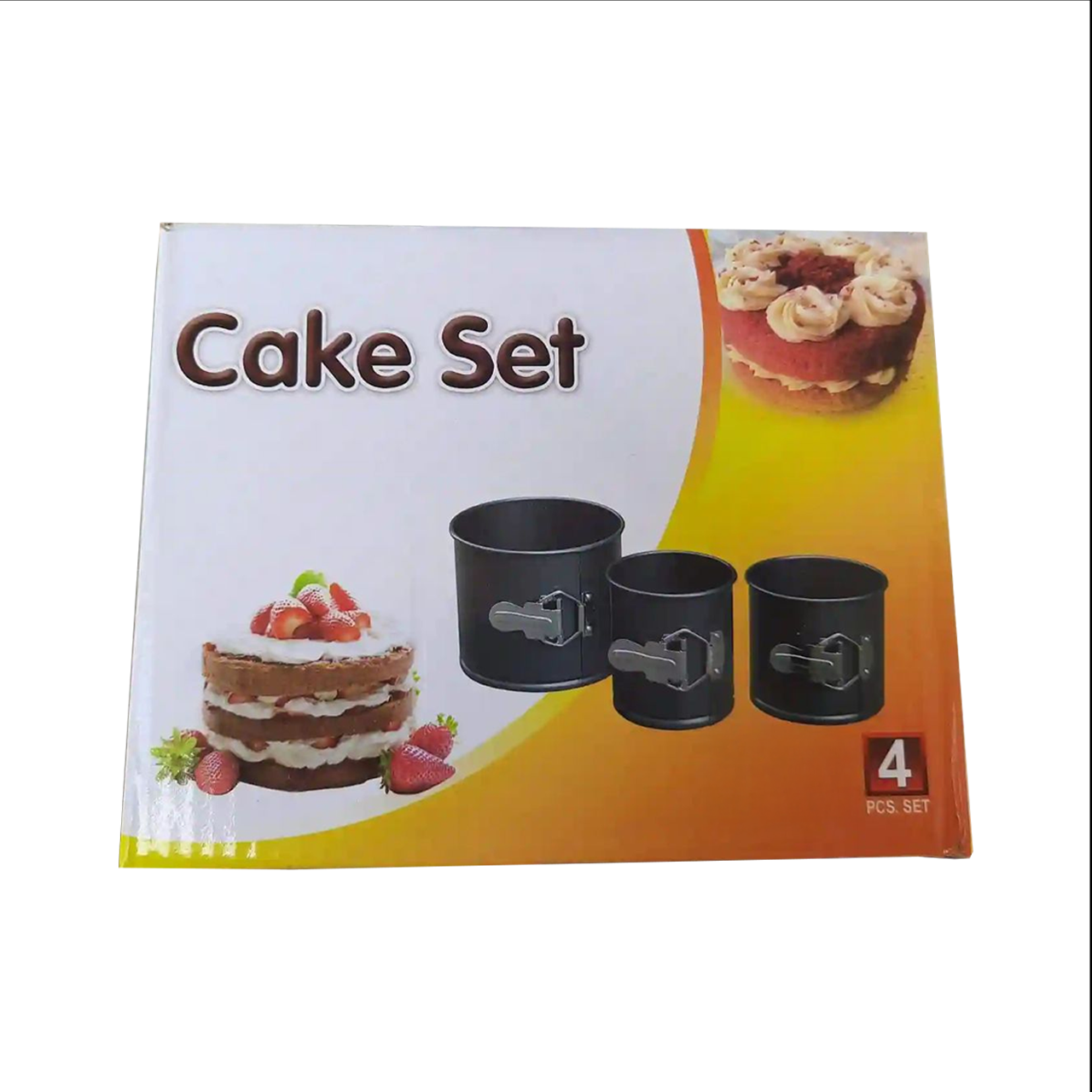 Set de 4 moldes antiadherentes para pastel