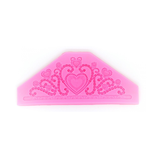 Molde de corona de corazones de silicona