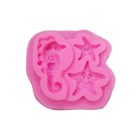 Molde de figuras de mar de silicona