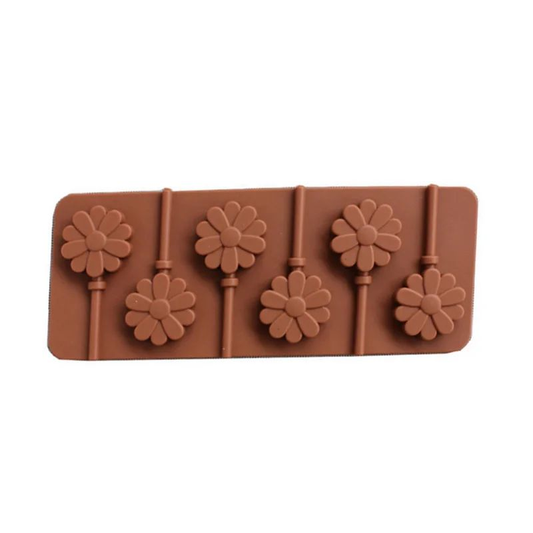 Molde de paleta de flor de silicona