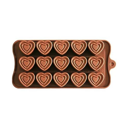 Molde de corazones de silicona