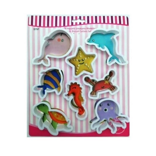 Cortadores de galleta/fondant animales acuáticos